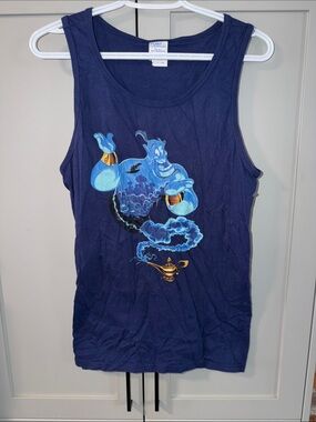 Port and Company Navy Blue Genie Graphic Tank Top